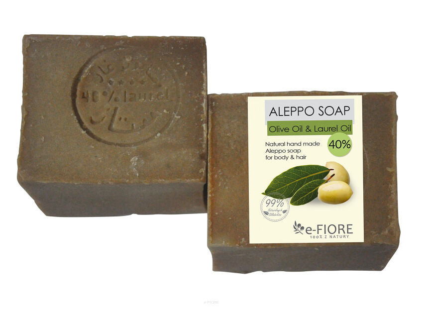 ALEPPO Oliven-Lorbeer-Seife 40%, Akne, Fettige Haut 200g