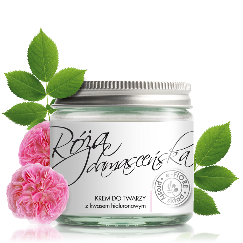 Intensiv feuchtigkeitsspendende Gesichtscreme mit Damaszener Rose und HA-Säure 60ml